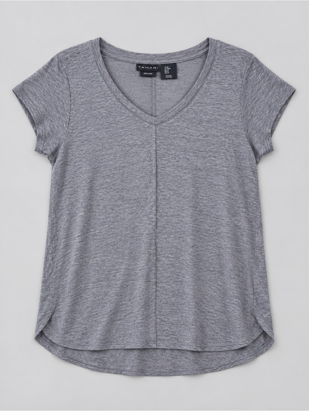 Tahari Womens 100% Linen Blouse Top Medium Beach Coastal Bohemian